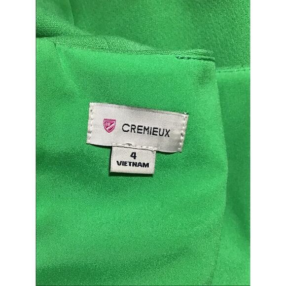 Cremieux Green Scalloped Hem A-Line Dress Size 4 - Picture 7 of 9